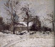 Camille Pissarro, snow house